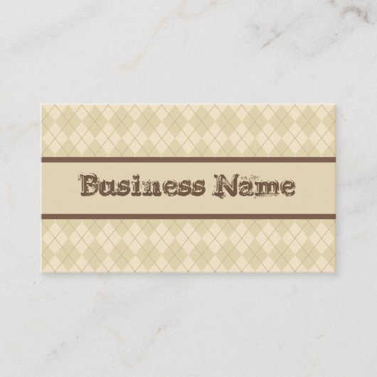 プロフェッショナル素朴アーガイル名刺 名刺 (正面)