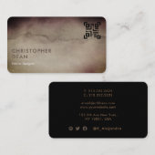 プロフェッショナル素朴ブラウン抽象芸術QRコード 名刺 (正面/裏面)