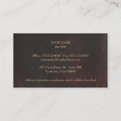プロフェッショナル紳士ブラウンレザーヴィンテージ 名刺 (裏面)