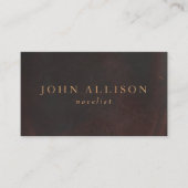 プロフェッショナル紳士ブラウンレザーヴィンテージ 名刺 (正面)