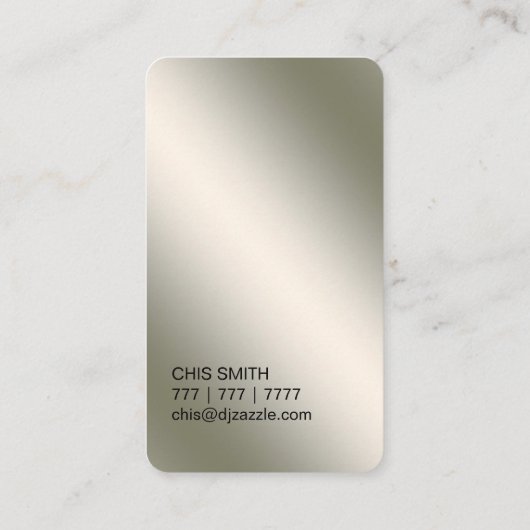 プロフェッショナル結婚のDJロゴ名刺 名刺 (裏面)