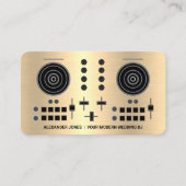 プロフェッショナル結婚のDJ - フェイク金ゴールド 名刺 (正面)