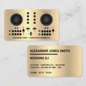プロフェッショナル結婚のDJ - フェイク金ゴールド 名刺 (正面/裏面)