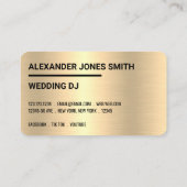 プロフェッショナル結婚のDJ - フェイク金ゴールド 名刺 (裏面)