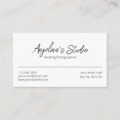 プロフェッショナル結婚写真家 名刺 (裏面)