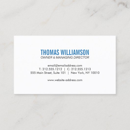 プロフェッショナル給排水衛生設備配管ロゴ黒 名刺 (裏面)