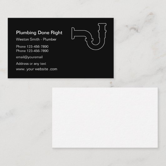 プロフェッショナル給排水衛生設備 名刺 (正面/裏面)