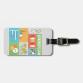 プロフェッショナル統計学アイコニックデザイン ラゲッジタグ (正面横)