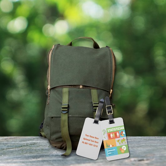 プロフェッショナル統計学アイコニックデザイン ラゲッジタグ