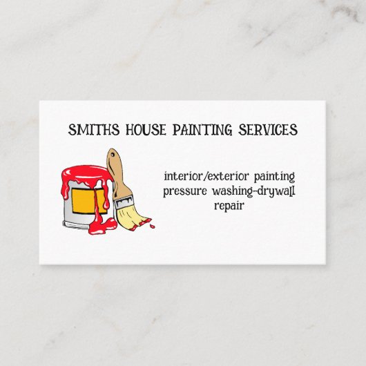 プロフェッショナル絵を描のサービスペインター絵を描ブラシ 名刺 (正面)