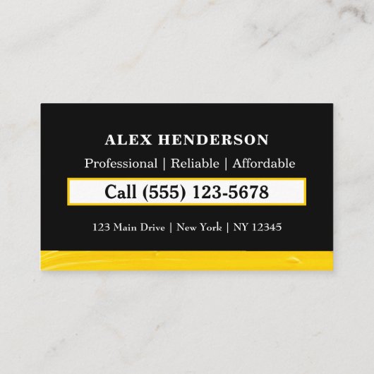 プロフェッショナル絵を描のサービス – ロ絵を描ーラ 名刺 (裏面)