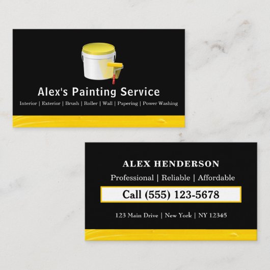 プロフェッショナル絵を描のサービス – ロ絵を描ーラ 名刺 (正面/裏面)