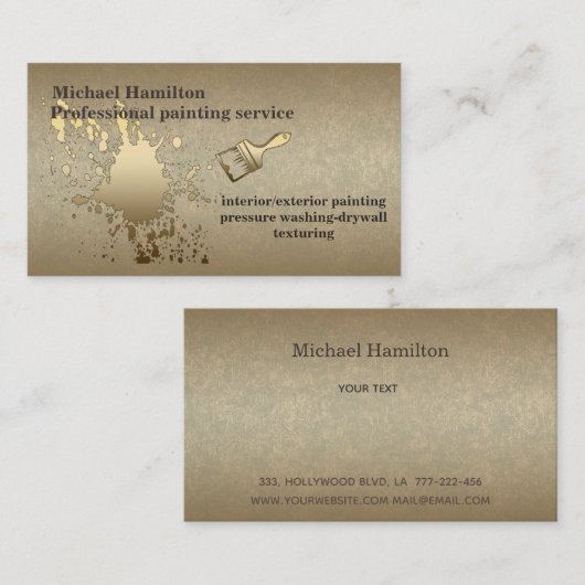 プロフェッショナル絵を描サービス 名刺 (正面/裏面)