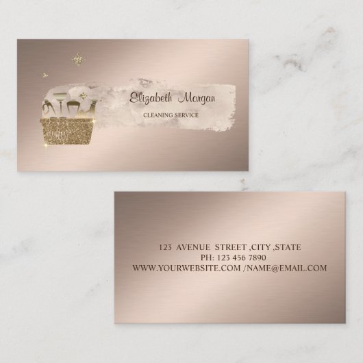 プロフェッショナル絵を描スロークグリッター洗浄 名刺 (正面/裏面)