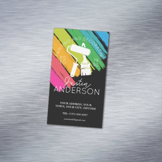 プロフェッショナル絵を描ズと飾その使い マグネット名刺 (インサイチュ)