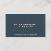 プロフェッショナル絵を描ズインディゴブルーカスタム 名刺 (裏面)