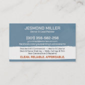 プロフェッショナル絵を描ズサービスハウスペインター 名刺 (裏面)