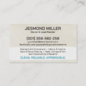 プロフェッショナル絵を描ズサービスハウスペインター 名刺 (裏面)