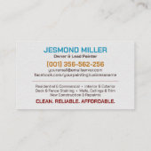 プロフェッショナル絵を描ズサービスハウスペインター 名刺 (裏面)