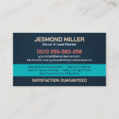 プロフェッショナル絵を描ズサービス – ハウスペインターバス 名刺 (裏面)