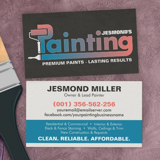 プロフェッショナル絵を描ズサービス – ハウスペインターバス 名刺