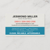 プロフェッショナル絵を描ズサービス – ハウスペインターバス 名刺 (裏面)