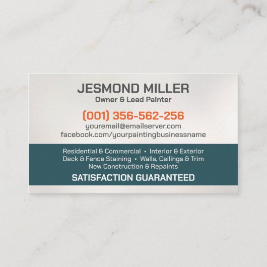 プロフェッショナル絵を描ズサービス – ハウスペインターバス 名刺 (裏面)