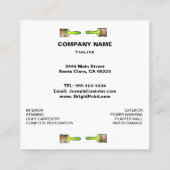 プロフェッショナル絵を描画家と4枚の写真のBLOB スクエア名刺 (裏面)