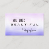 プロフェッショナル絵を描薄紫QRコード美しい 名刺 (正面)