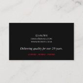 プロフェッショナル絵画の名刺 名刺 (裏面)