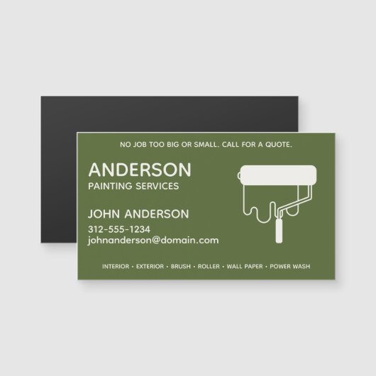 プロフェッショナル絵画の。磁気名刺 (正面/裏面)