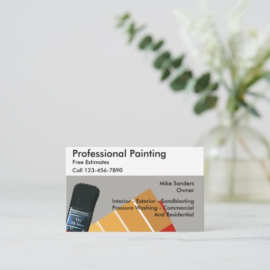 プロフェッショナル絵画サービス 名刺 (スタンド正面)