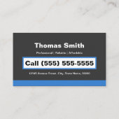 プロフェッショナル絵画ズサービス – Blue Painterブラシ 名刺 (裏面)