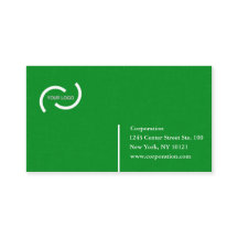 プロフェッショナル緑のリネンテクスチャ名刺