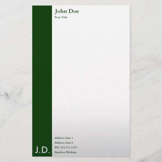 プロフェッショナル緑 便箋 (正面)