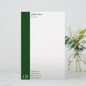 プロフェッショナル緑 便箋 (スタンド正面)