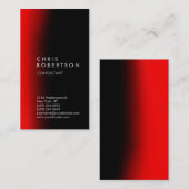 プロフェッショナル縦赤黒名刺 名刺 (正面/裏面)