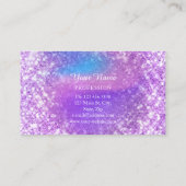 プロフェッショナル美しいコンサルティングパープルグリッターグラム 名刺 (裏面)