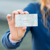 プロフェッショナル美しいコンサルティングブルーグリッタースパーク 名刺