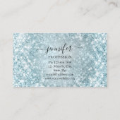 プロフェッショナル美しいコンサルティングブルーグリッタースパーク 名刺 (裏面)