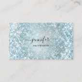 プロフェッショナル美しいコンサルティングブルーグリッタースパーク 名刺 (正面)