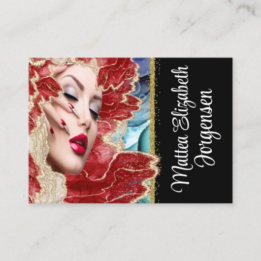 プロフェッショナル美しいサロンネイルアート 名刺 (正面)