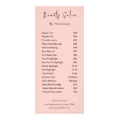 プロフェッショナル美しいサロン価格表サービス ラックカード (正面)