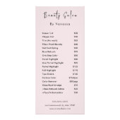 プロフェッショナル美しいサロン価格表サービス ラックカード (正面)