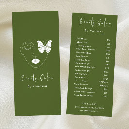 プロフェッショナル美しいサロン価格表サービス ラックカード