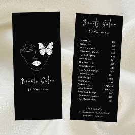 プロフェッショナル美しいサロン価格表サービス ラックカード