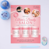 プロフェッショナル美しいサロン価格表 チラシ (シングル)