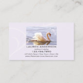 プロフェッショナル美しいスワンメイクアップフォト 名刺 (裏面)