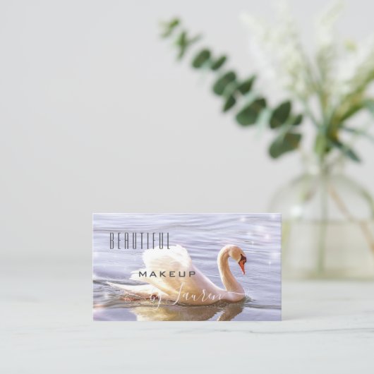 プロフェッショナル美しいスワンメイクアップフォト 名刺 (スタンド正面)