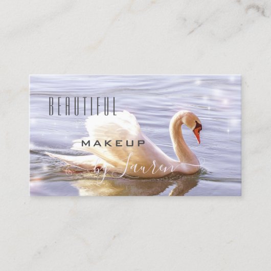プロフェッショナル美しいスワンメイクアップフォト 名刺 (正面)